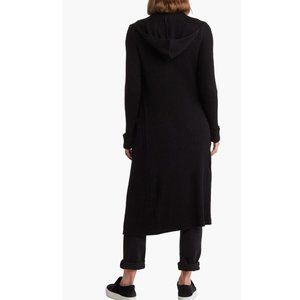 VENUS Long Ribbed Hoodie Duster Cardigan- M